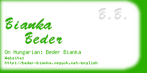 bianka beder business card